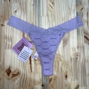 NWT Savage X Fenty Purple Logo Thong